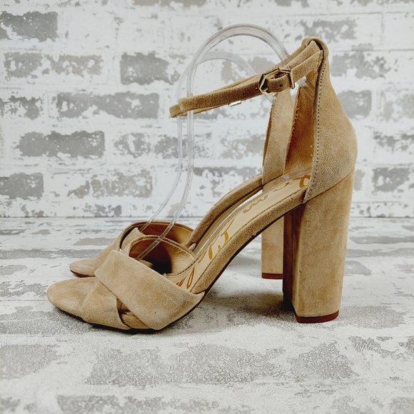 Sam Edelman Shoes - New Sam Edelman Yancy Nude Leather Ankle Strap Sandal  F353